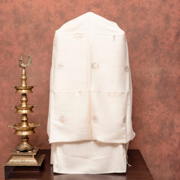 Handloom Muga Silk Kurta, Bottom Fabric & Handloom Muga Silk Dupatta