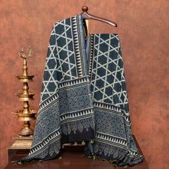 Hand Block Ajrakh Cotton Dupatta