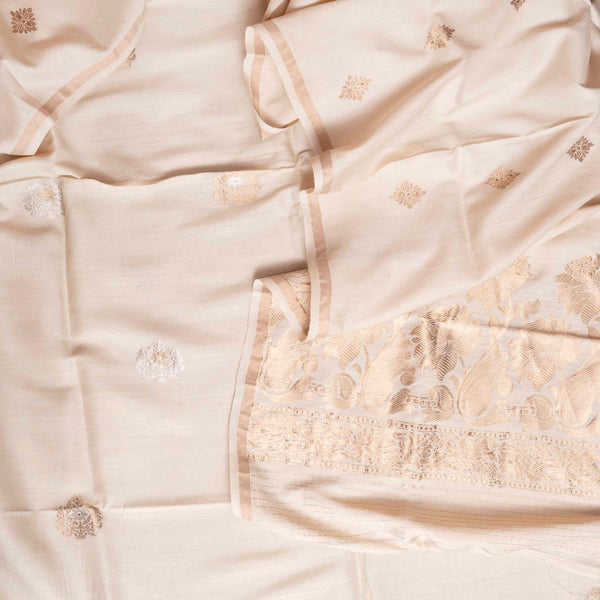 Handloom Muga Silk Kurta, Bottom Fabric & Handloom Muga Silk Dupatta