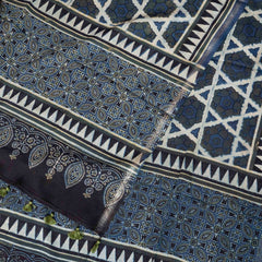 Hand Block Ajrakh Cotton Dupatta