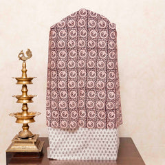 Hand Block Cotton Bagh Print Kurta Fabric, Bottom Fabric & Hand Block Cotton Bagh Print Dupatta