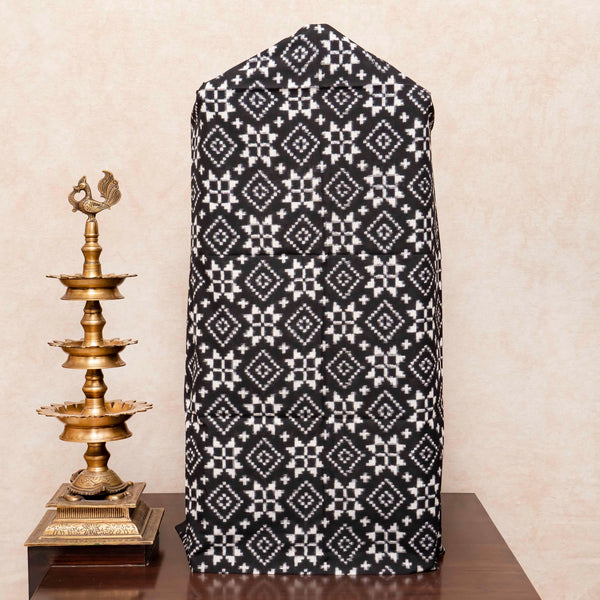 Handloom Cotton Telia Rumal Ikkat Kurta Fabric & Handloom Cotton Telia Rumal Dupatta