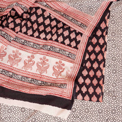 Hand Block Cotton Bagh Print Kurta Fabric, Bottom Fabric & Hand Block Cotton Bagh Print Dupatta