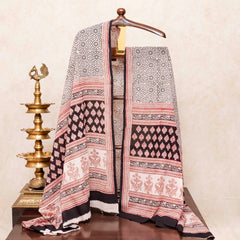 Hand Block Cotton Bagh Print Kurta Fabric, Bottom Fabric & Hand Block Cotton Bagh Print Dupatta