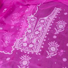 Pure Organza Silk Chikankari Kurta & Dupatta