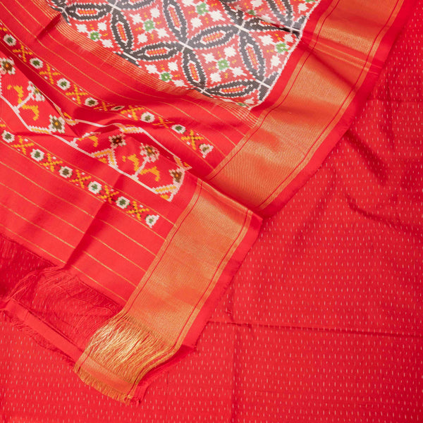 Handloom Cotton Silk Ikkat Kurta, Bottom Fabric & Handloom Mulberry Silk Dupatta