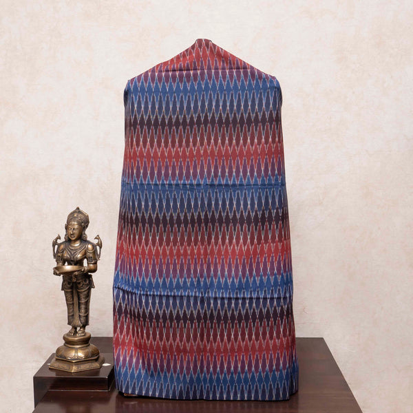 Handloom Cotton Ikkat Kurta Fabric With Sambalpuri Ikkat Dupatta