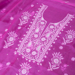 Pure Organza Silk Chikankari Kurta & Dupatta