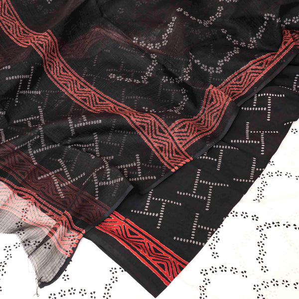 Cotton Hand Block Kurta Fabric, Cotton Hand Block Bottom Fabric & Mangalgiri Cotton Hand Block Dupatta