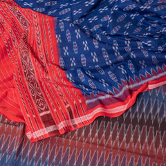 Handloom Cotton Ikkat Kurta Fabric With Sambalpuri Ikkat Dupatta