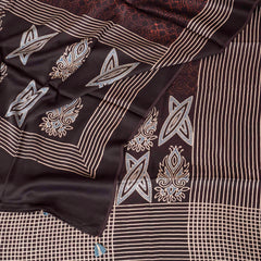 Ajrakh Hand Block Modal Silk Kurta Fabric & Ajrakh Hand Block Model Silk Dupatta