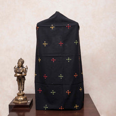 Handloom Kala cotton Kurta fabric with Kashmiri embroidered Dupatta