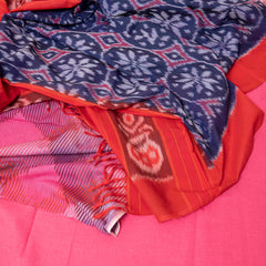 Handloom Ikkat Kurta Fabric & Dupatta With Bottom