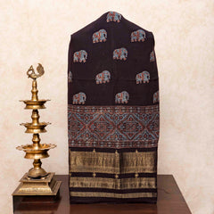 Handloom Kala Cotton Ajrakh Hand Block Kurta & Dupatta Fabric