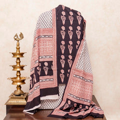 Hand Block Cotton Bagh Print Kurta Fabric, Bottom Fabric & Hand Block Cotton Bagh Print Dupatta