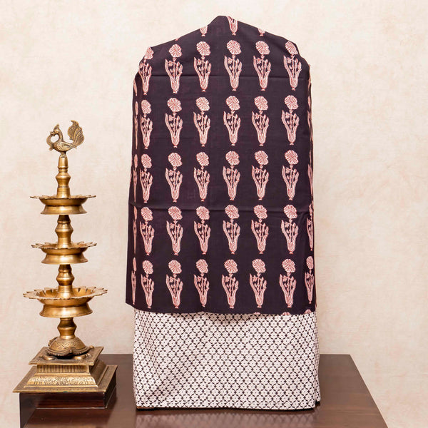 Hand Block Cotton Bagh Print Kurta Fabric, Bottom Fabric & Hand Block Cotton Bagh Print Dupatta