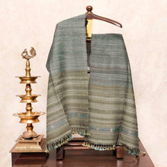 Handloom Kala Cotton Kurta, Bottom Fabric & Handloom Tussar Kutchi Weaved Stole