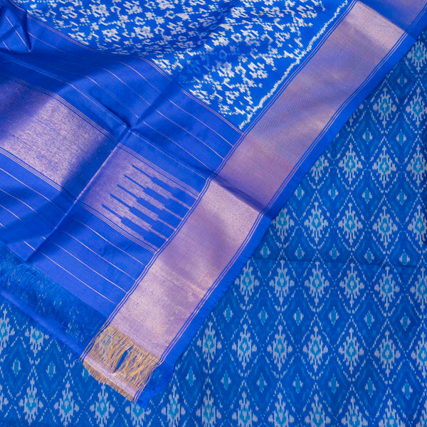 Handloom Cotton Silk Ikkat Kurta, Bottom Fabric & Handloom Mulberry Silk Dupatta