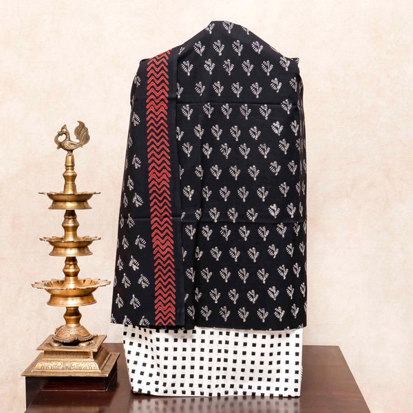 Cotton Hand Block Kurta Fabric, Cotton Hand Block Bottom Fabric & Mangalgiri Cotton Hand Block Dupatta