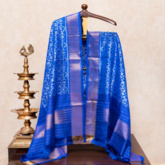 Handloom Cotton Silk Ikkat Kurta, Bottom Fabric & Handloom Mulberry Silk Dupatta