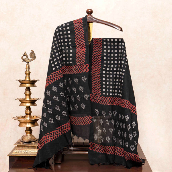 Cotton Hand Block Kurta Fabric, Cotton Hand Block Bottom Fabric & Mangalgiri Cotton Hand Block Dupatta