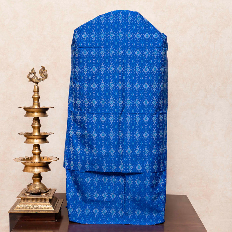 Handloom Cotton Silk Ikkat Kurta, Bottom Fabric & Handloom Mulberry Silk Dupatta