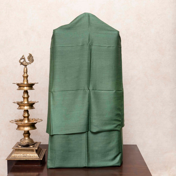 Handloom Muga Silk Kurta, Bottom Fabric & Handloom Banarsi Katan Silk Dupatta