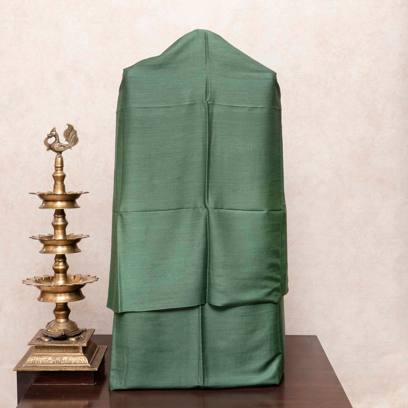 Handloom Muga Silk Kurta, Bottom Fabric & Handloom Banarsi Katan Silk Dupatta