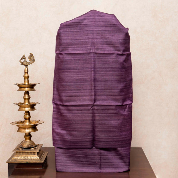 Handloom Khadi Silk Kurta, Bottom Fabric & Tussar Silk Dupatta With Kantha Hand Embroidery