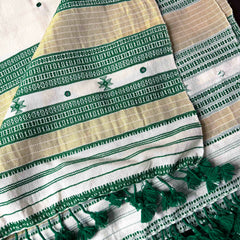 Handwoven Merino Wool Woollen Shawl With Mirror Work