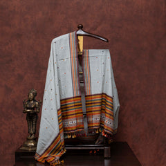 Mirror Work Handloom Woollen Shawl From Kutch