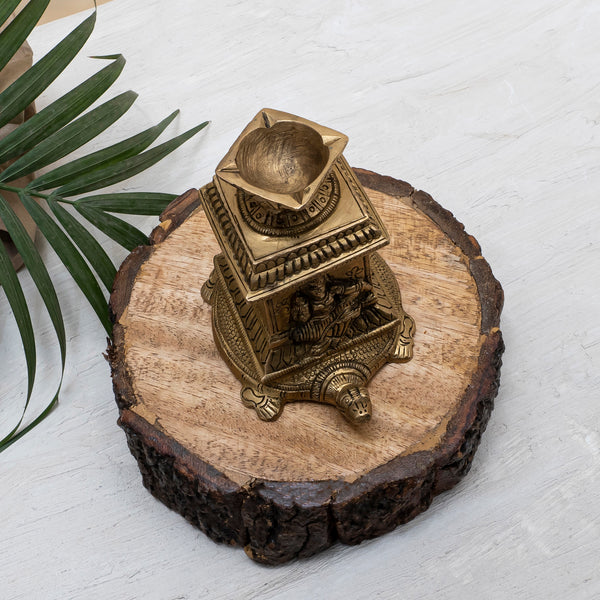 Brass Tulsi Tortoise Diya