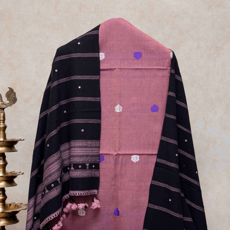 Handloom Cotton Suit Set with Kala Cotton Dupatta