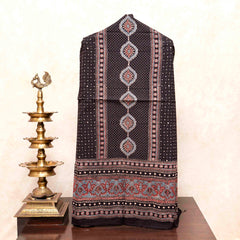 Hand Block Ajrakh Mul Cotton Kurta Fabric & Hand Block Ajrakh Mal Cotton Dupatta