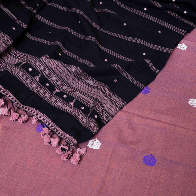 Handloom Cotton Suit Set with Kala Cotton Dupatta
