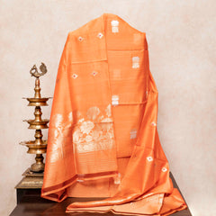 Handloom Chanderi Silk Kurta, Bottom Fabric With Kadwa Weave & Handloom Chanderi Silk Dupatta With Kadwa Weave