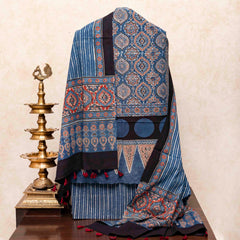 Ajrakh Hand Block Cotton Suit Set