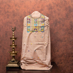 Handloom Khadi Cotton Hand Embroidery Kurta & Bottom Fabric
