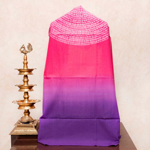 Cotton Multicolour Shibhori Kurta Fabric & Handloom Cotton Linen Stole
