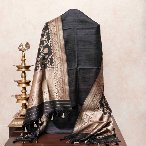Handloom Raw Silk Kurta, Bottom Fabric & Handloom Katan Silk  Banarsi Dupatta