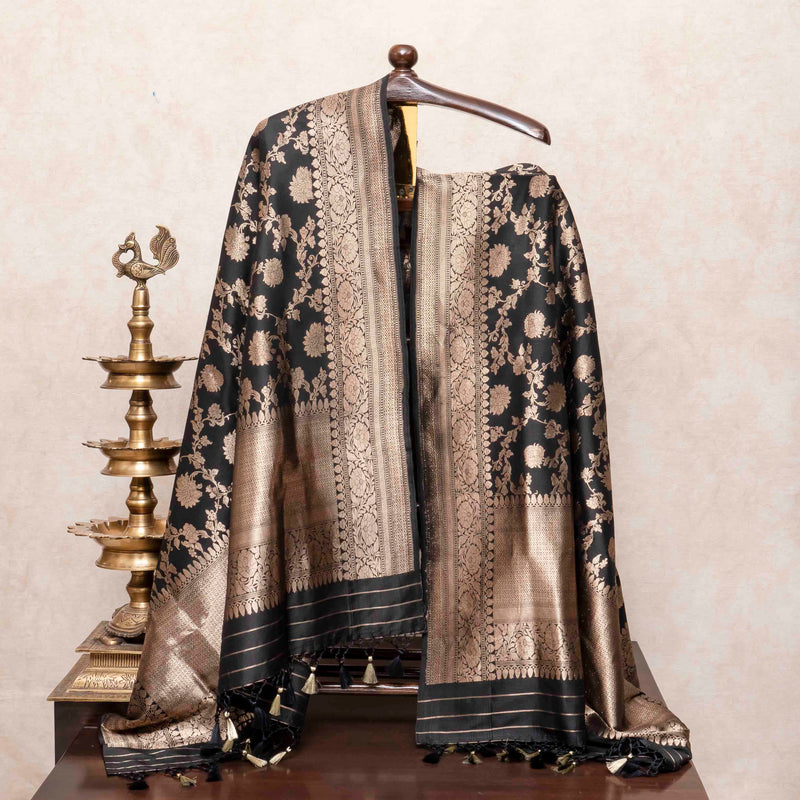 Handloom Raw Silk Kurta, Bottom Fabric & Handloom Katan Silk  Banarsi Dupatta
