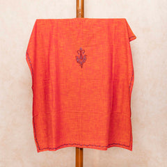 Handloom Mangalgiri Cotton Kaftan With Kashmiri Hand Embroidery (Free size)