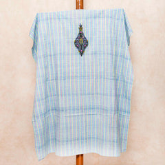 Handloom Mangalgiri Cotton Kaftan With Kashmiri Hand Embroidery (Free size)