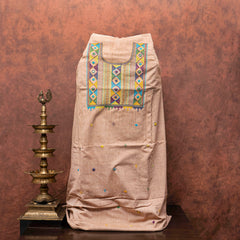 Handloom Khadi Cotton Hand Embroidery Kurta & Bottom Fabric