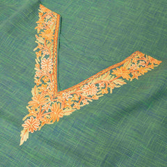 Handloom Mangalgiri Cotton Kaftan With Kashmiri Hand Embroidery (Free size)