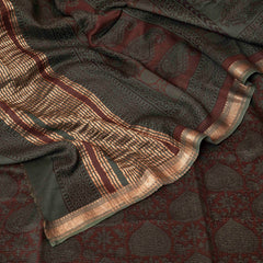 Maheshwari Silk Saree With Bagh Hand Block & Blouse With Bagh Hand Block