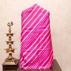 Handloom handwoven Tussar Tie - Dye Leheriya Kurta Fabric & Handloom Handwoven Banarsi Katan Silk Dupatta