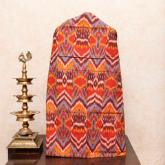 Handloom Kala Cotton Kurta Fabric With Mirror Work & Handloom Cotton Uzbek Ikkat Bottom Fabric