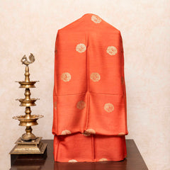 Handloom Muga Silk Kurta, Bottom Fabric With Kadwa Weave & Handloom Muga Silk Dupatta With Kadwa Weave