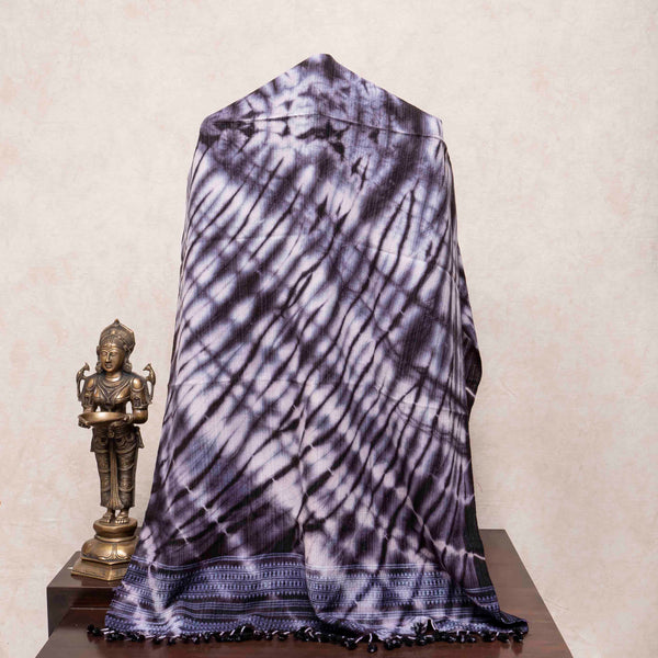 Handwoven Woollen Shawl With Shibhori